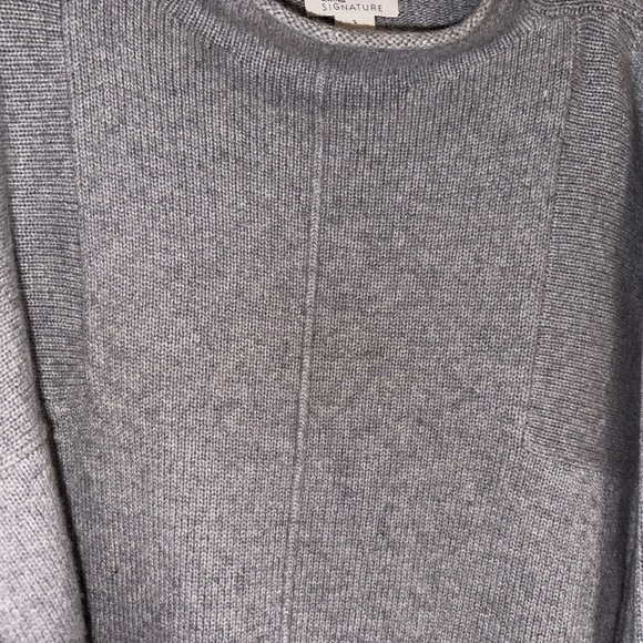 Nordstrom Signature Grey Cashmere sleeved shrug  Sz. S - Picture 5 of 6